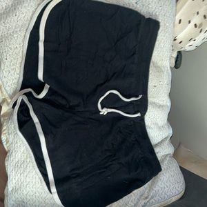 Black and white sleep shorts